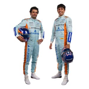 2025 F1 Racing Suit Worn By Carlos Sainz and Alenaxder Albon Sao Paul GP