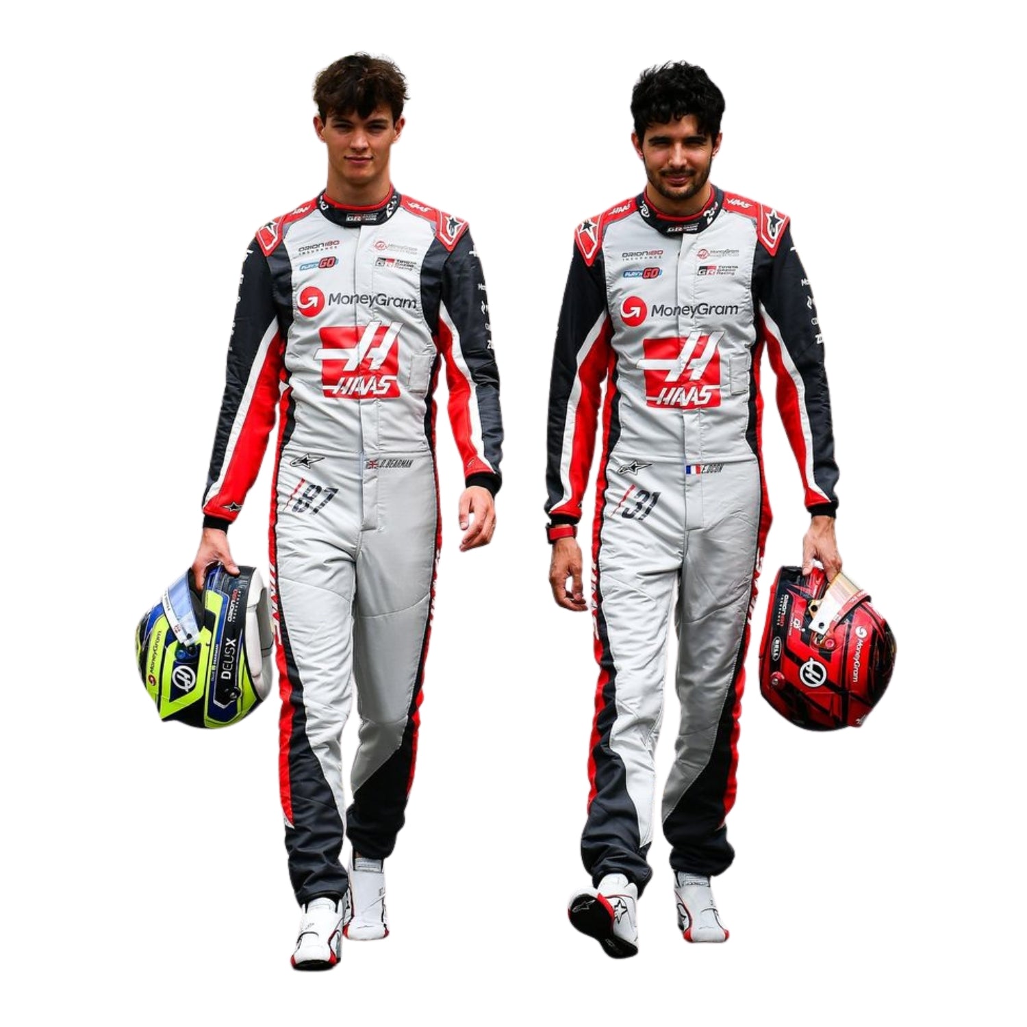 2025 F1 Racing Suit Worn By Esteban Ocon And Oliver Bearman 200th race look Canadian GP