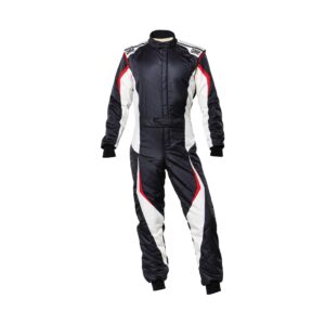 Black / White OMP Tecnica Evo Racing Suit