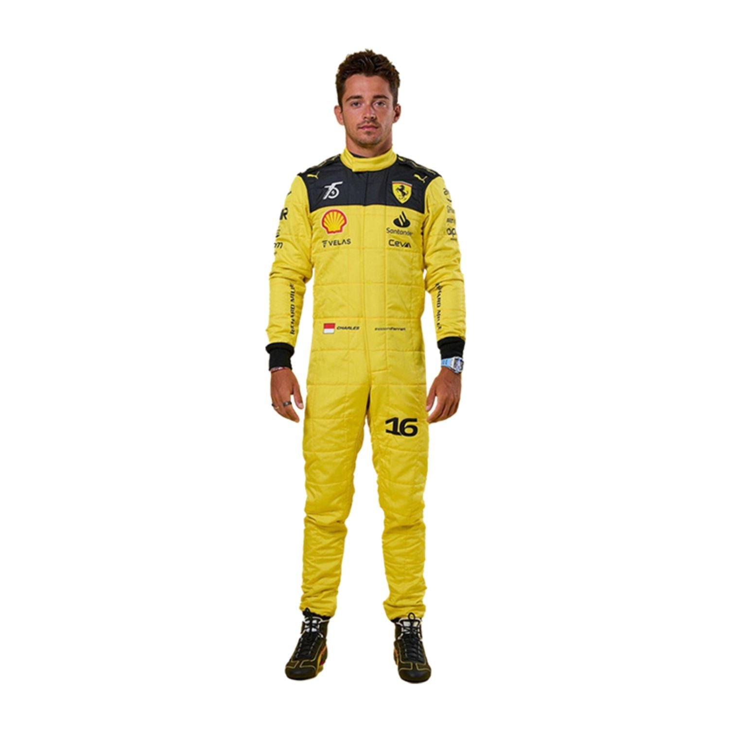 2022 Charles Leclerc 75th Anniversary F1 Racing Suit - Image 2