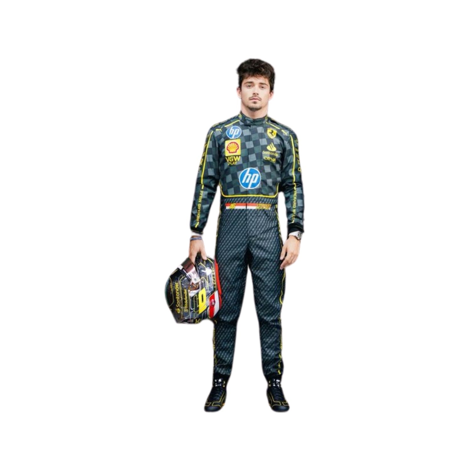 2024 Charles Leclerc HP Italy GP F1 Racing Suit - Image 3