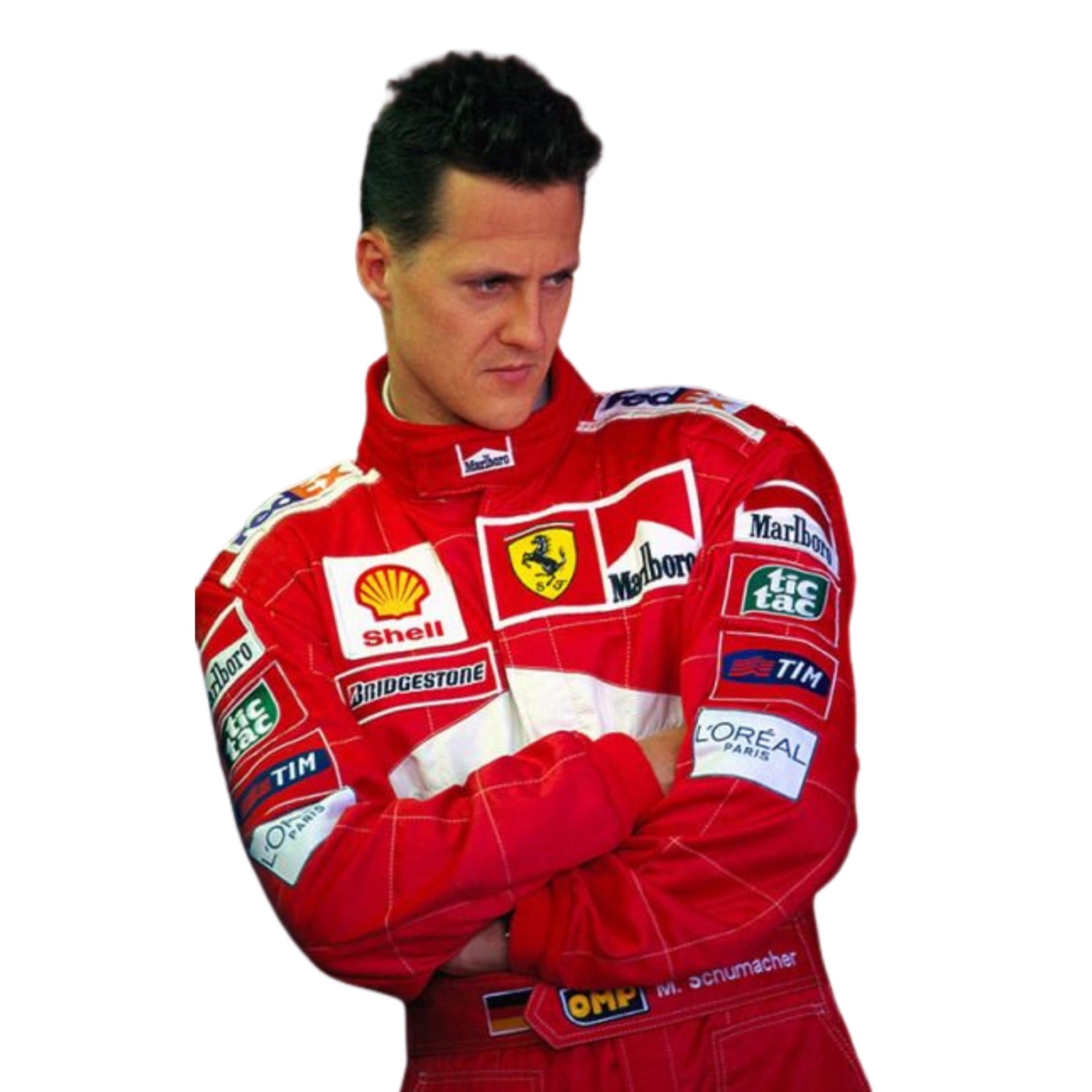 Michael Schumacher 2001 Belgian GP F1 Racing Suit - Image 3