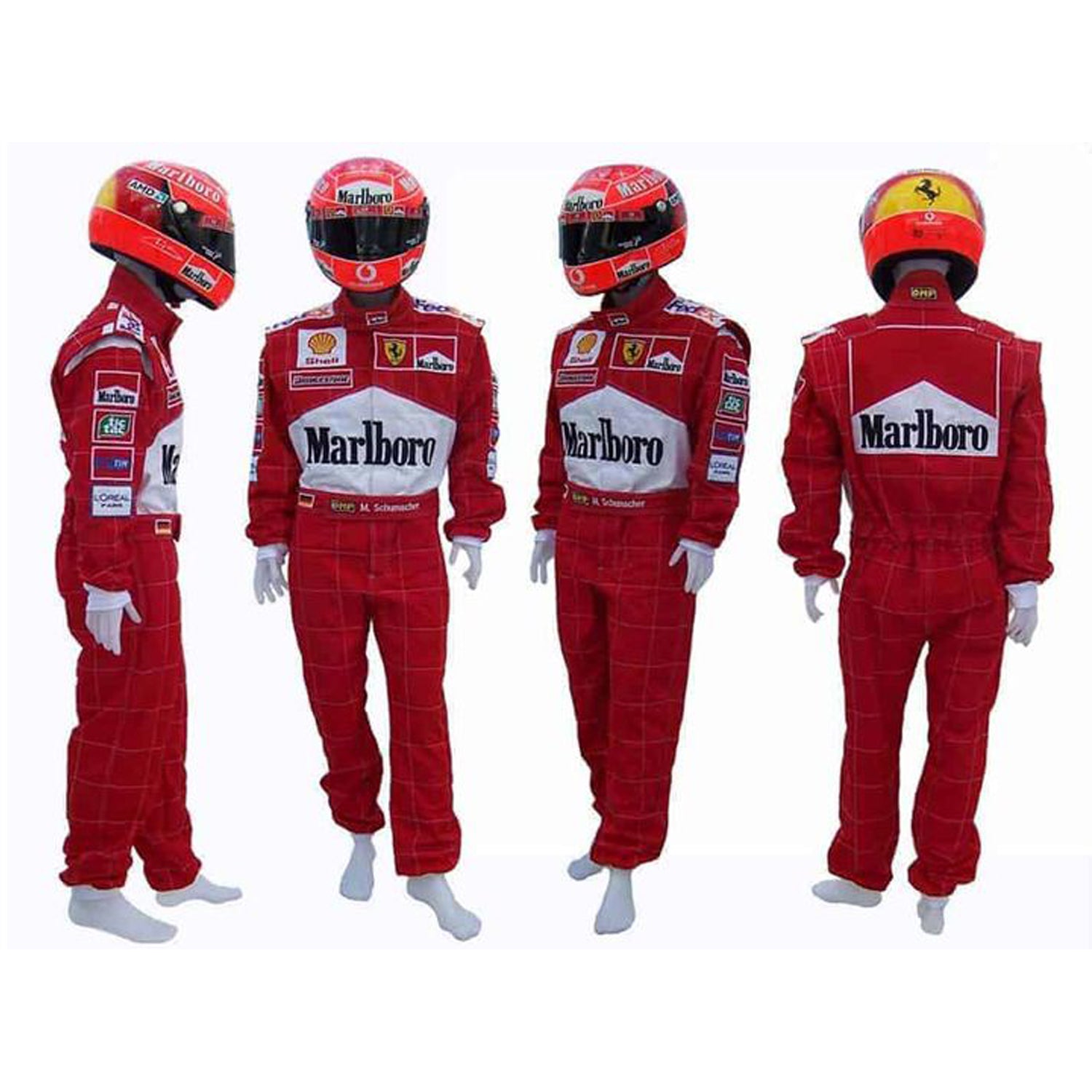Michael Schumacher 2001 Belgian GP F1 Racing Suit - Image 2