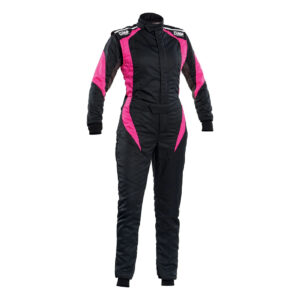 OMP FIRST ELLE Women's Black / Pink Kart Racing Suit