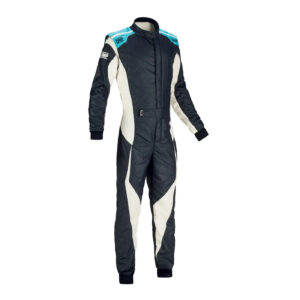 OMP TECNICA EVO Go-Kart Race Suit - Black / White