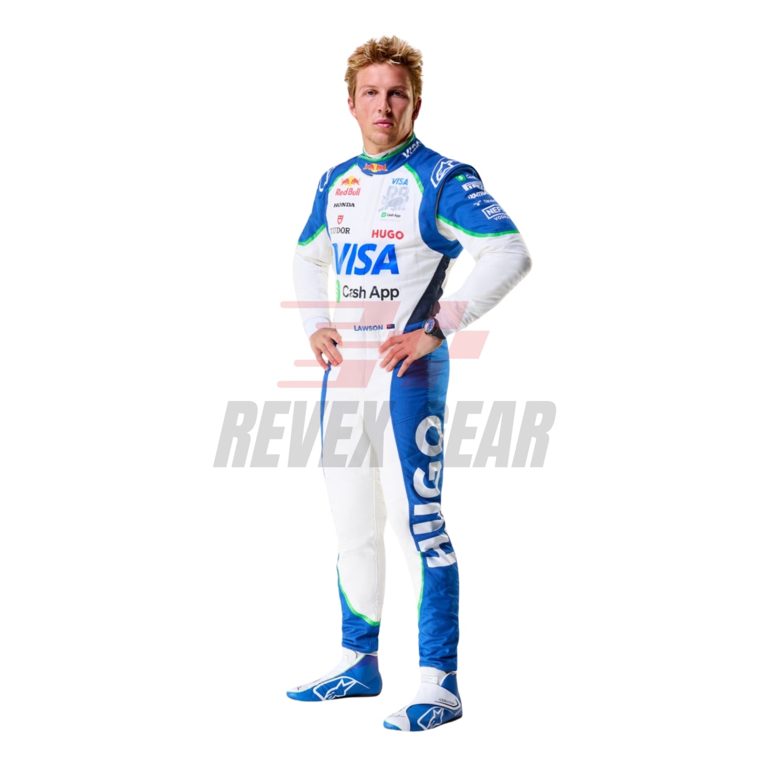 Liam Lawson 2025 Visa Cash App Edition F1 Race Suit - Image 3